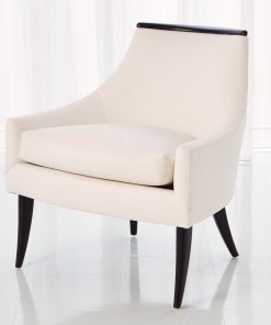 Boomerang white leather chair