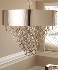 Chain Pendant Chandelier in Nickel finish