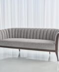 Channel Back Grey Sofa