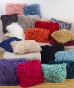 Mongolian Fur Pillows in many colors and sizes