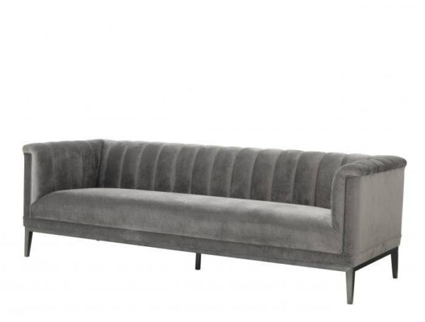 Raffles grey sofa angled view