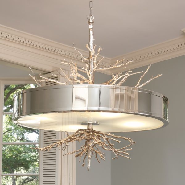 Twig Pendant Chandelier in Nickel finish