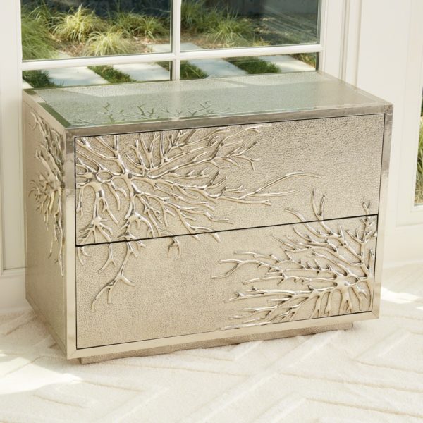 Flower Burst Silver Cabinet