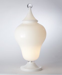 Lighted Hand Blown Glass Urn