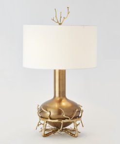 Twig Fat Table Lamp Brass