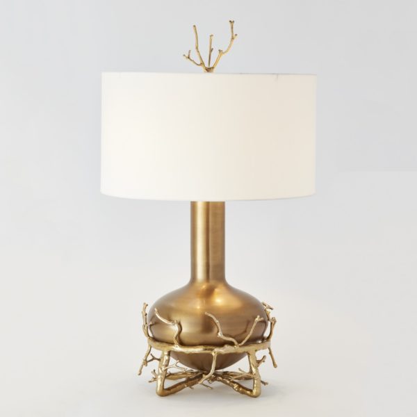 Twig Fat Table Lamp Brass