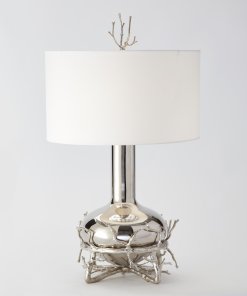 Twig Fat Table Lamp Nickel