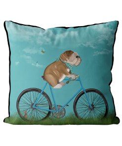 English Bulldog on Bicycle sky