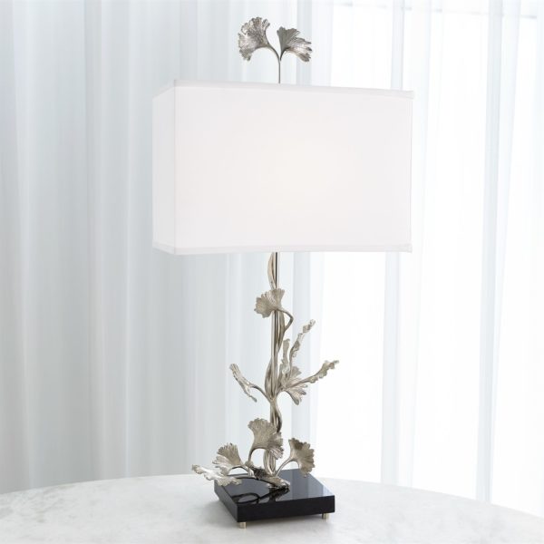 Ginkgo Lamp in nickel finish