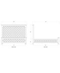 Cottage Check side chest diagram