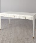 Ivory Fluted desk angle view