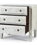 Cottage Check side chest 3 drawers open