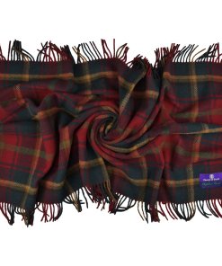 Tartan Lap throw in maple folded view