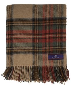 tartan antique blanket folded