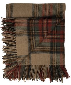 Tartan antique blanket folded view