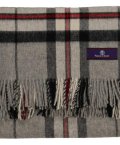 Tartan Grey folded throw