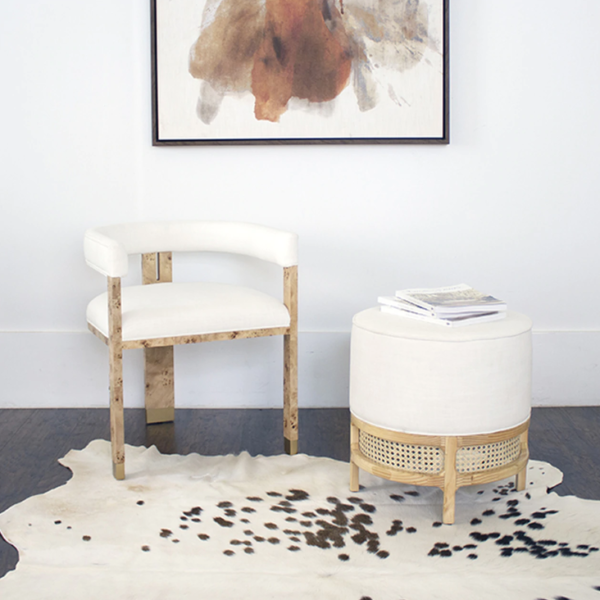 Light Burl wood chair lifestyle