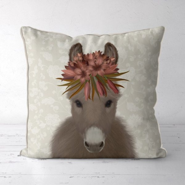 Bohemian Donkey pillow front view