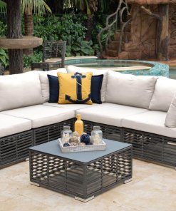 Panama Jack Graphite Sectional Set