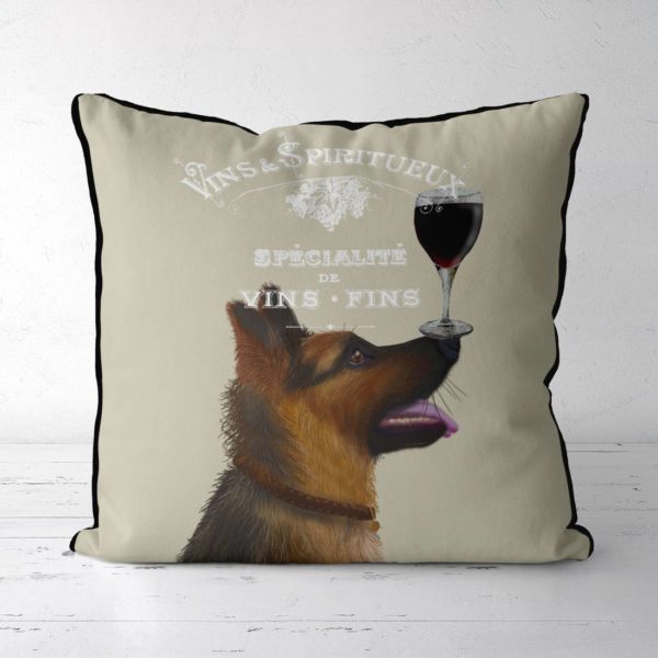 Pillow with a German Shepherd.