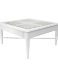 Noreen coffee table in white, angled view.