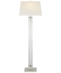 Wright brushed nickel floor lamp.