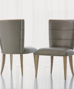 Adelaide chairs shown in grey leather.