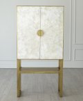 Gypsum bar cabinet front view.