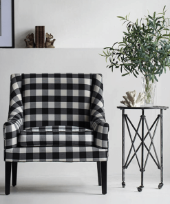 B&W gingham chair